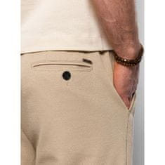 OMBRE Moške pletene kratke hlače V3 OM-SRCS-0110 bež MDN122087 XXL