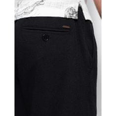 OMBRE Moške pletene kratke hlače V2 OM-SRCS-0110 črna MDN122088 XXL
