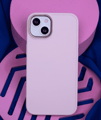 Onasi Satin ovitek za iPhone 12 / 12 Pro, silikonski, roza