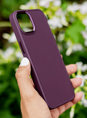 Onasi Satin ovitek za iPhone 13 Pro, silikonski, vijoličen
