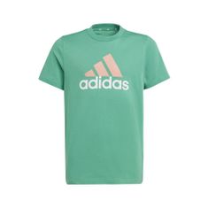 Adidas Majice obutev za trening zelena L Big Logo Tee JR