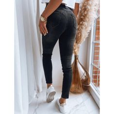 Dstreet Ženske hlače iz džinsa BEAUTY ESSENTIALS črne uy1528 XS