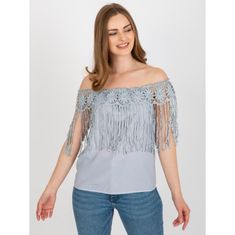 Factoryprice Ženska bluza s pentljami GAIR siva AT-BZ-1801.87_399018 S-M