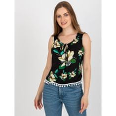 Factoryprice Ženska poletna cvetlična bluza brez rokavov STU črna AT-BZ-2202A.35_399027 S-M