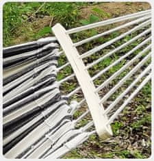 Korbi Velika brazilska dvosedna vrtnarska viseča mreža, močna XXL, 200 kg, 270x150, sivo-bež barva, WZ3