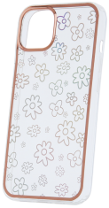 Onasi Valentine ovitek za iPhone 14 Plus, silikonski, z rožami