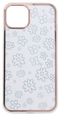 Onasi Valentine ovitek za iPhone 14 Pro Max, silikonski, z rožami