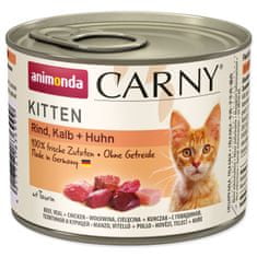 Animonda Konzerva Carny Kitten hovězí + telecí + kuřecí 200 g