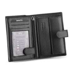 ZAGATTO Moška usnjena denarnica, pokončna, zapenjanje z zaponko ZG-N4L-F2 RFID Secure