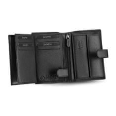 ZAGATTO Moška usnjena denarnica, pokončna, zapenjanje z zaponko ZG-N4L-F2 RFID Secure