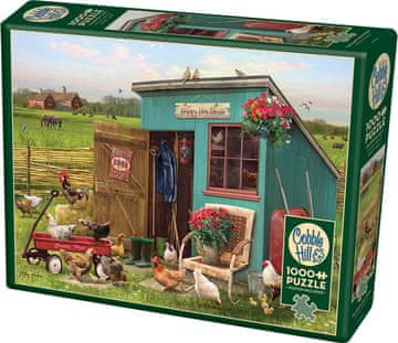 Cobble Hill Puzzle Veseli kokošnjak 1000 kosov