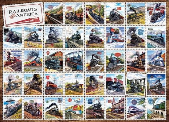 Cobble Hill Puzzle Ameriške železnice 1000 kosov