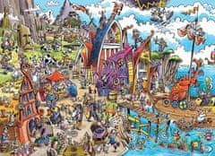 Cobble Hill Puzzle DoodleTown: Vikinška vas 1000 kosov