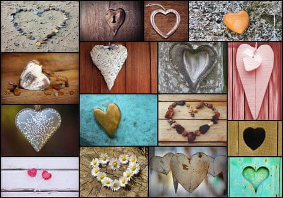 Grafika Puzzle Collage - Love 1000 kosov