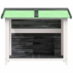 Vidaxl Pasja uta siva 96x87x80,5 cm trdna borovina
