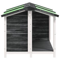 Vidaxl Pasja uta siva 96x87x80,5 cm trdna borovina