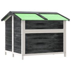 Vidaxl Pasja uta siva 96x87x80,5 cm trdna borovina