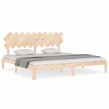 Vidaxl Posteljni okvir brez vzmetnice 200x200 cm trdna borovina
