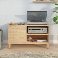 Vidaxl Omarica za gramofonske plošče hrast sonoma 84,5x38x48 cm les