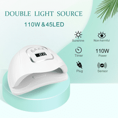 COSCELIA Set za manikuro z UV LED lučko 80W in trajnimi laki, ki spreminjajo barvo, 28-delni