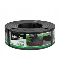 Bradas Obroba za cvetlično korito WOOD BORDER, črna 78mm x 2,8mm x 10m BR-OBWBK1008