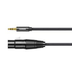 NEW Avdio kabel 3,5 mm mini jack (moški) - XLR (ženski) 1 m črn
