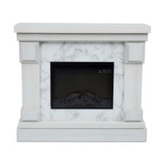 Teamson Versanora - 48-palčni električni kamin - beli marmor