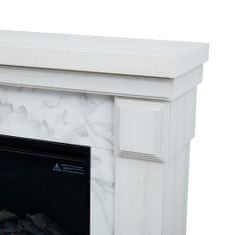 Teamson Versanora - 48-palčni električni kamin - beli marmor