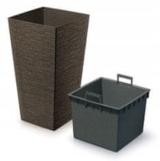 shumee Rjav plastični lonec z vložkom Furu Square 24 cm