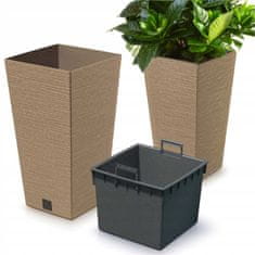 shumee Rjav plastični lonec z vložkom Furu Square 24 cm