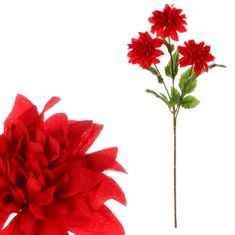Autronic Dalija na steblu, 3 rože v rdeči barvi barva. KN6126-RED