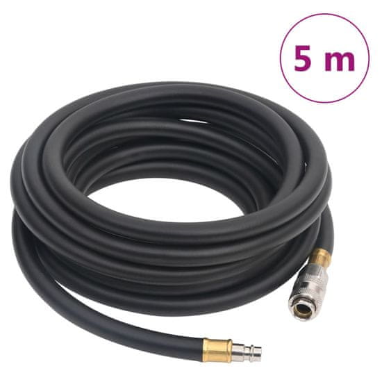 Vidaxl Hibridna zračna cev črna 5 m guma in PVC