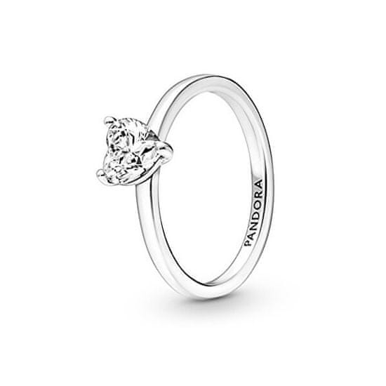 Pandora Nežen srebrn prstan Sparkling Hearts 191165C01