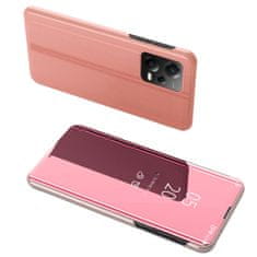 HURTEL Svetleča etui z zapiralko za Xiaomi Redmi Note 12 5G / Poco X5 Pro 5G Clear View Case roza