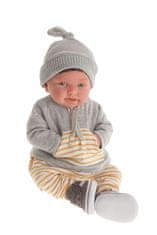 Antonio Juan 80111 SREČNO PREBUJENO PIPO - realistična dojenčkova lutka z mehkim telesom iz blaga - 40 cm