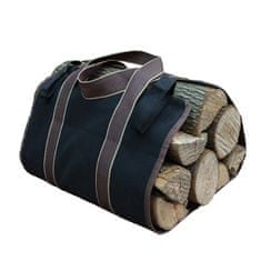 FIREWOOD Transportna torba za nošenje lesa in drv - črna T007