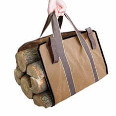 FIREWOOD Transportna torba za nošenje lesa in drv - svetlo rjava T008