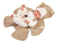 Llorens 63645 NEW BORN - realistična lutka dojenčka z zvoki in mehkim tekstilnim telesom - 36 cm
