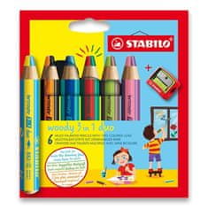 Stabilo Woody 3 v 1 Duo Crayon 6 barv