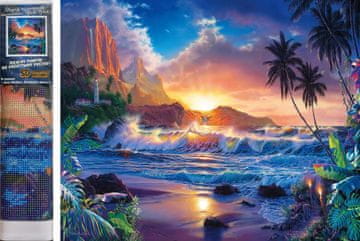 Norimpex Diamantna slika Sončni zahod na otoku 30x40cm