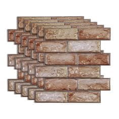 3D samolepilne stenske nalepke z izgledom opek, vodoodporne stenske tapete, enostavna namestitev in odstranitev, za dnevne sobe, kuhinje, spalnice, 10 kosov, 30x 30 cm – Wallsticker