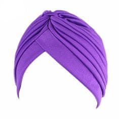 Northix Turban - dame - vijoličen 