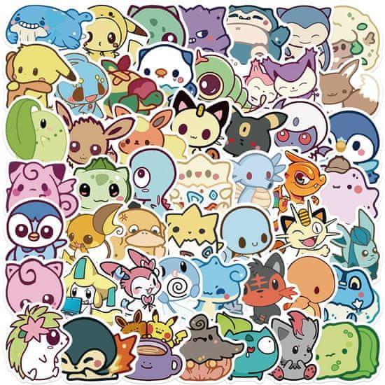 Northix Nalepke - Pokémon in Kawaii -style - 50 kom