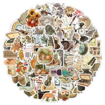 Northix Nalepke - vintage style - 50 kom