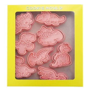 Northix Plastične oblike za torte - dinozavri - 8 kom