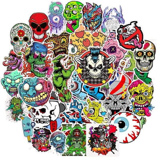 Northix Nalepke - grozljivka - zombiji - 50 kom
