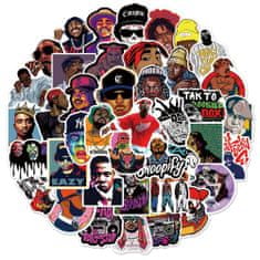 Northix Nalepke hip hop - 50 kom 