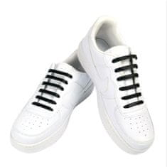 Northix Elastične vezalke - črne 16 kom 