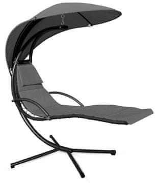 Aga Vrtna viseča postelja s streho Temno siva