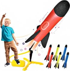 JOJOY® Igralna raketa za otroke - izstreli do več kot 100 metrov - 3 rakete iz pene, izstrelišče | ROCKETUP